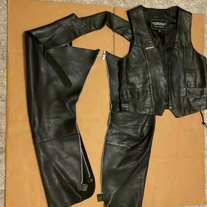 UNIK leather set (vest + chaps)